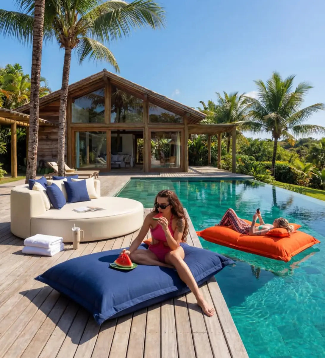 Kit 2 Puffs de Piscina