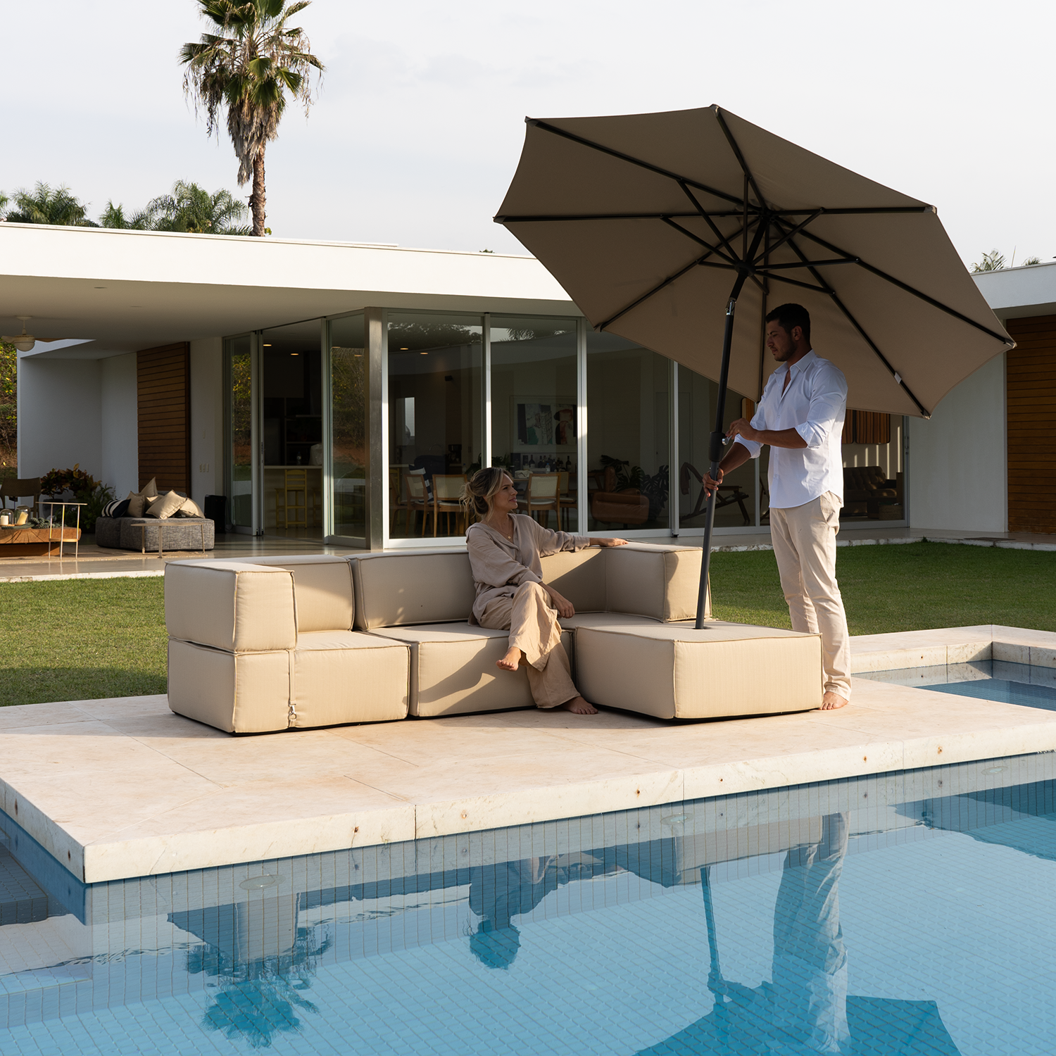 Lounge Zimma com 4 Módulos + Ombrelone