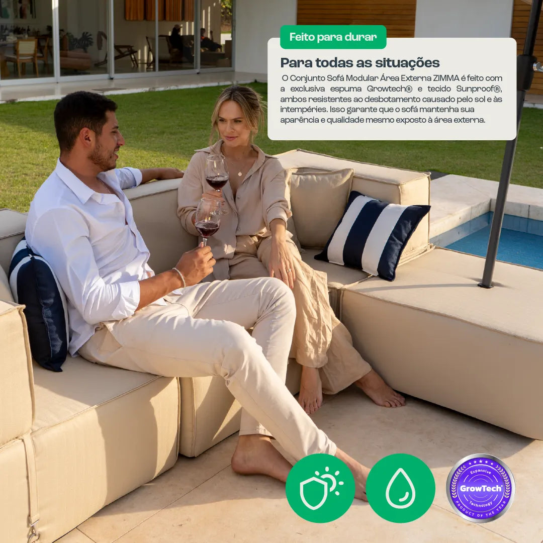 Sofá Zimma com 2 Módulos