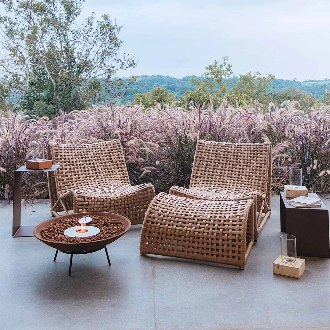 Poltrona Summer + Apoio - Tricô Náutico