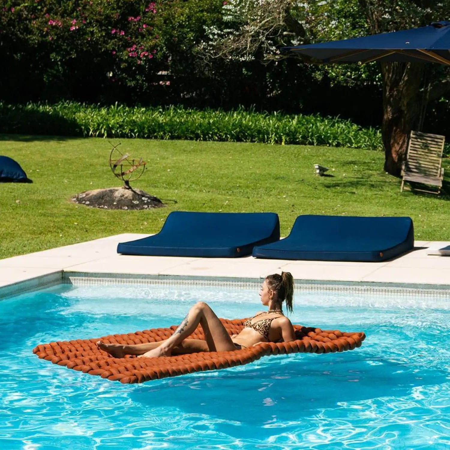 Kit 2 Tapetes Flutuante Tricô Náutico