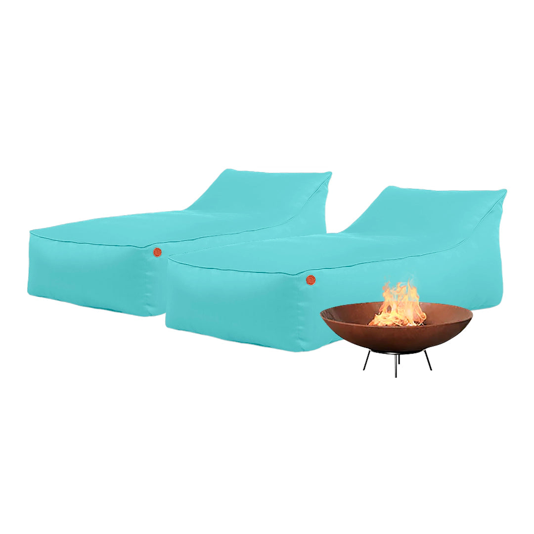 Kit 2 Espreguiçadeira Unis + Tacho 60cm | Outlet