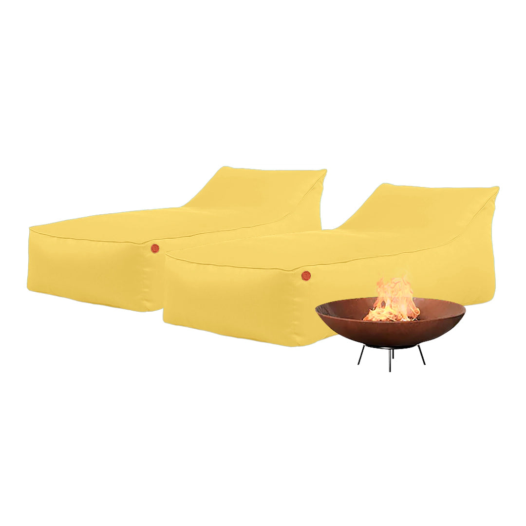 Kit 2 Espreguiçadeira Unis + Tacho 60cm | Outlet