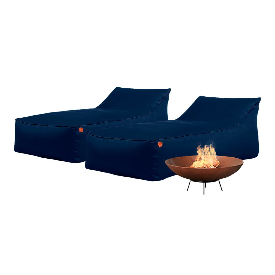 Kit 2 Espreguiçadeira Unis + Tacho 60cm | Outlet