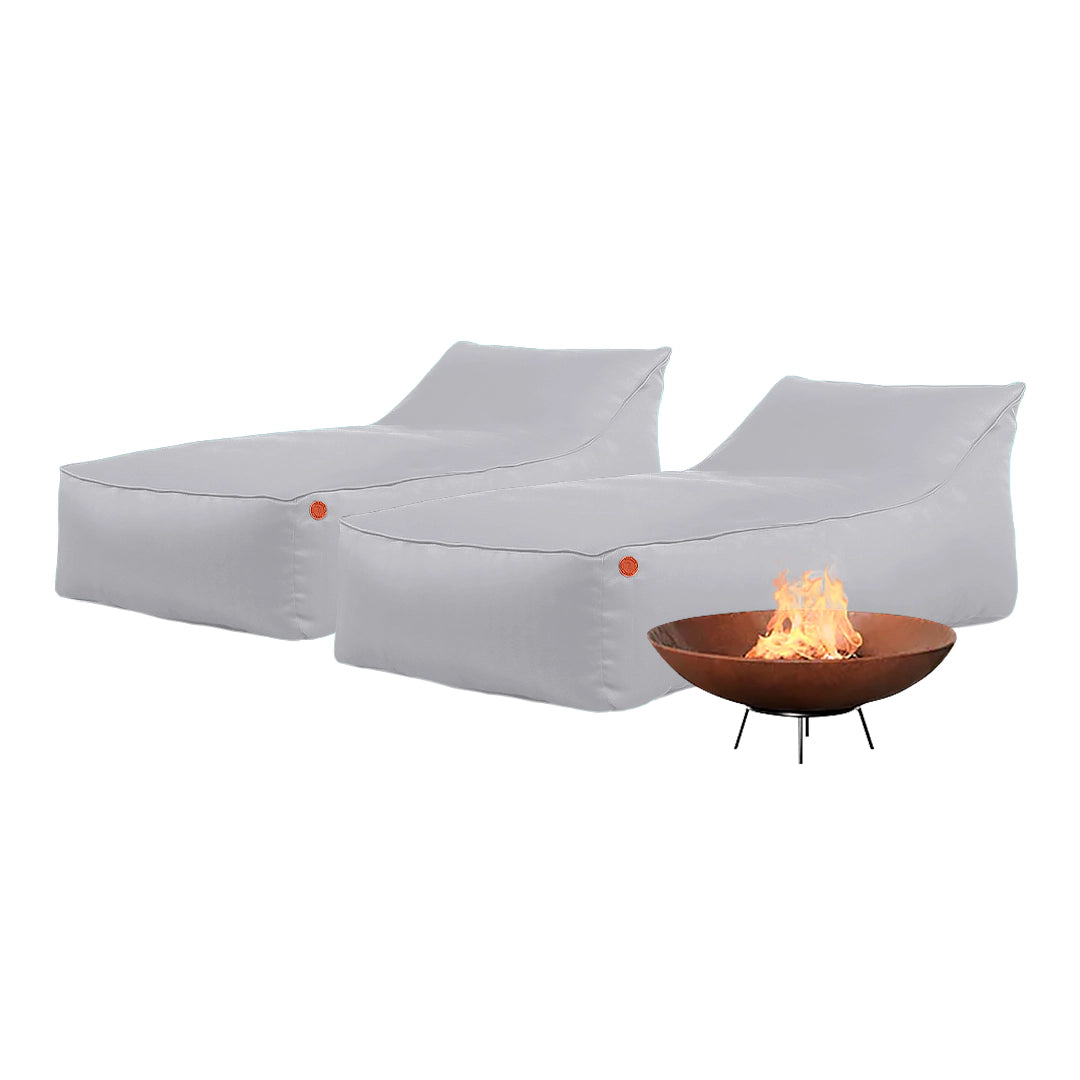 Kit 2 Espreguiçadeira Unis + Tacho 60cm | Outlet