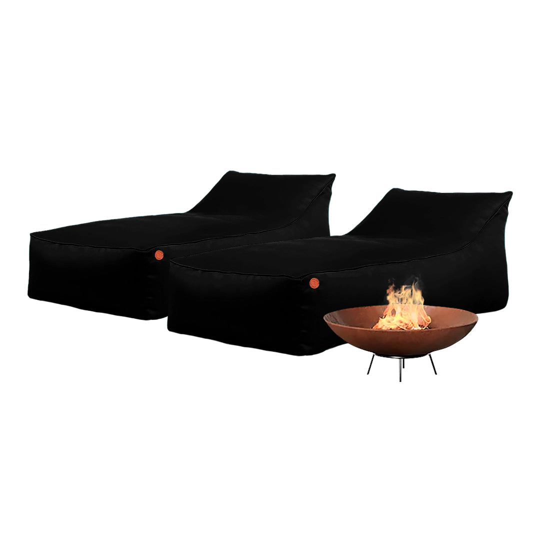 Kit 2 Espreguiçadeira Unis + Tacho 60cm | Outlet