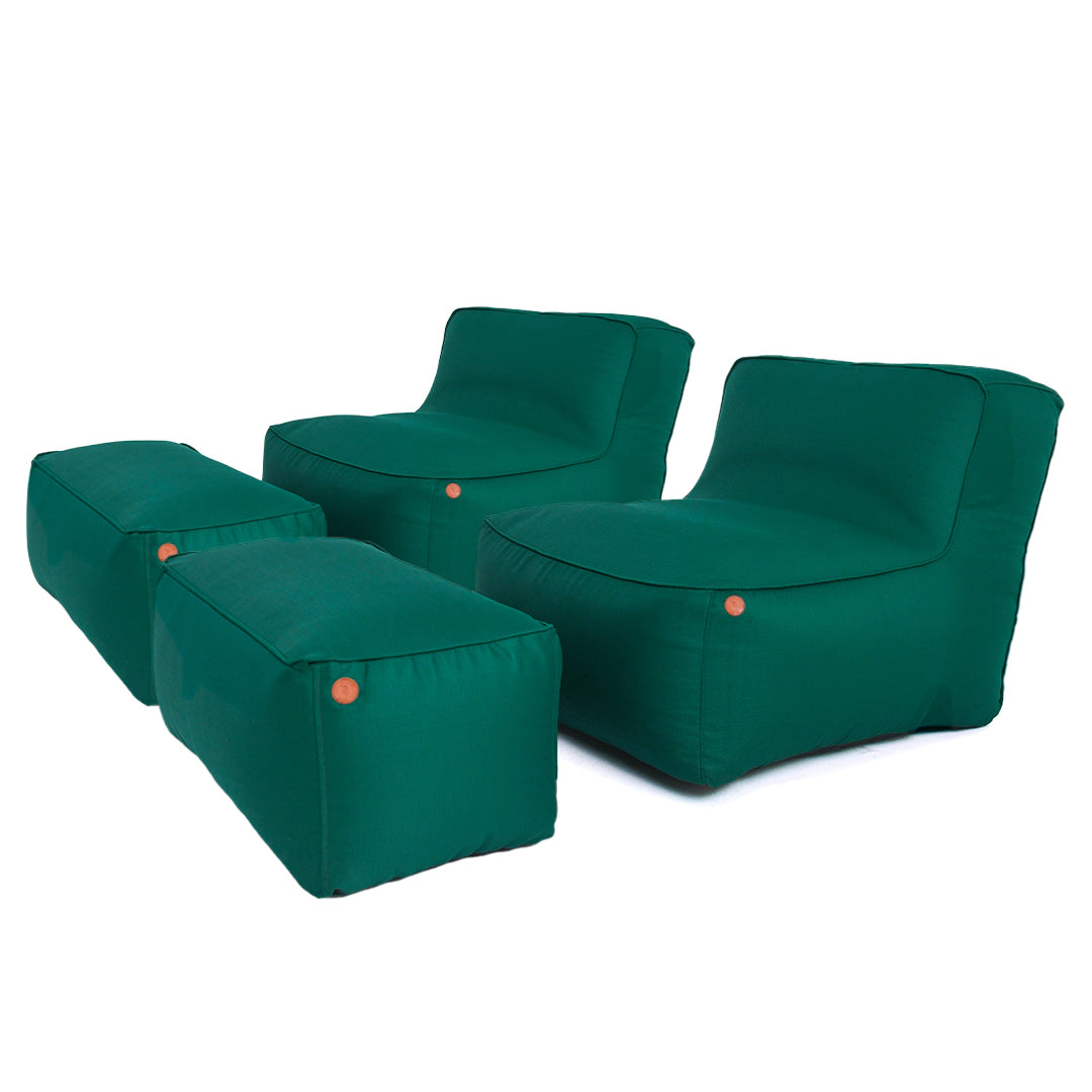 Kit 2 Puffs Poltrona Joy + 2 Apoios de Brinde