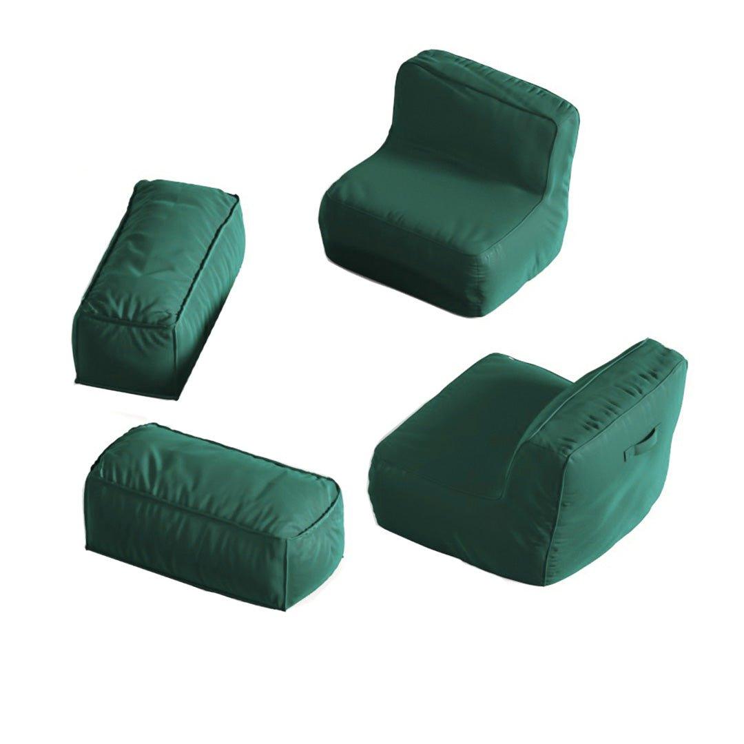 Kit 2 Puffs Poltrona + 2 Apoios - Eco Flame Garden