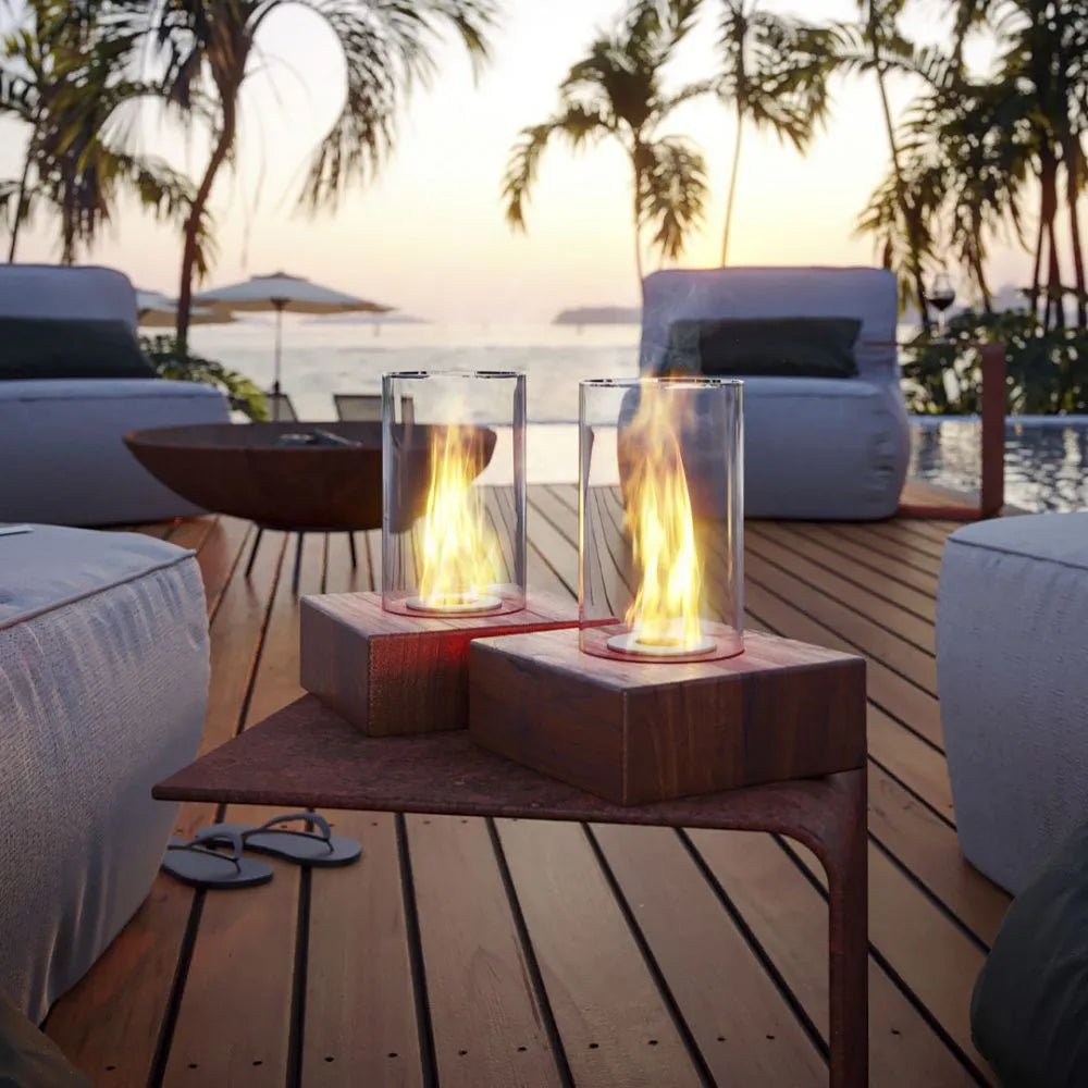 2 Lareiras de Mesa Ecológica Portátil - Eco Flame Garden
