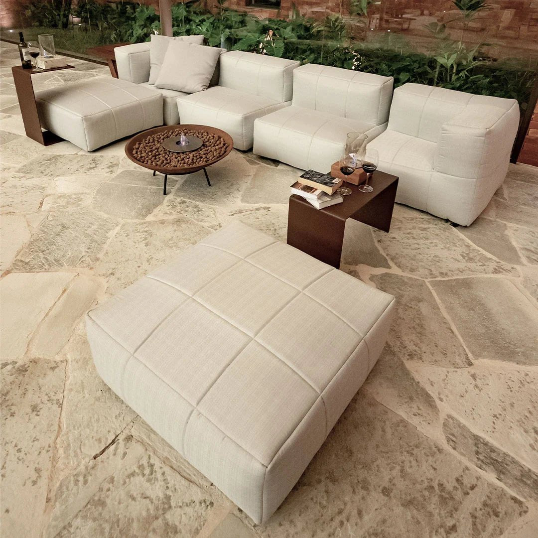 Puff Modular - Canto em L - Eco Flame Garden