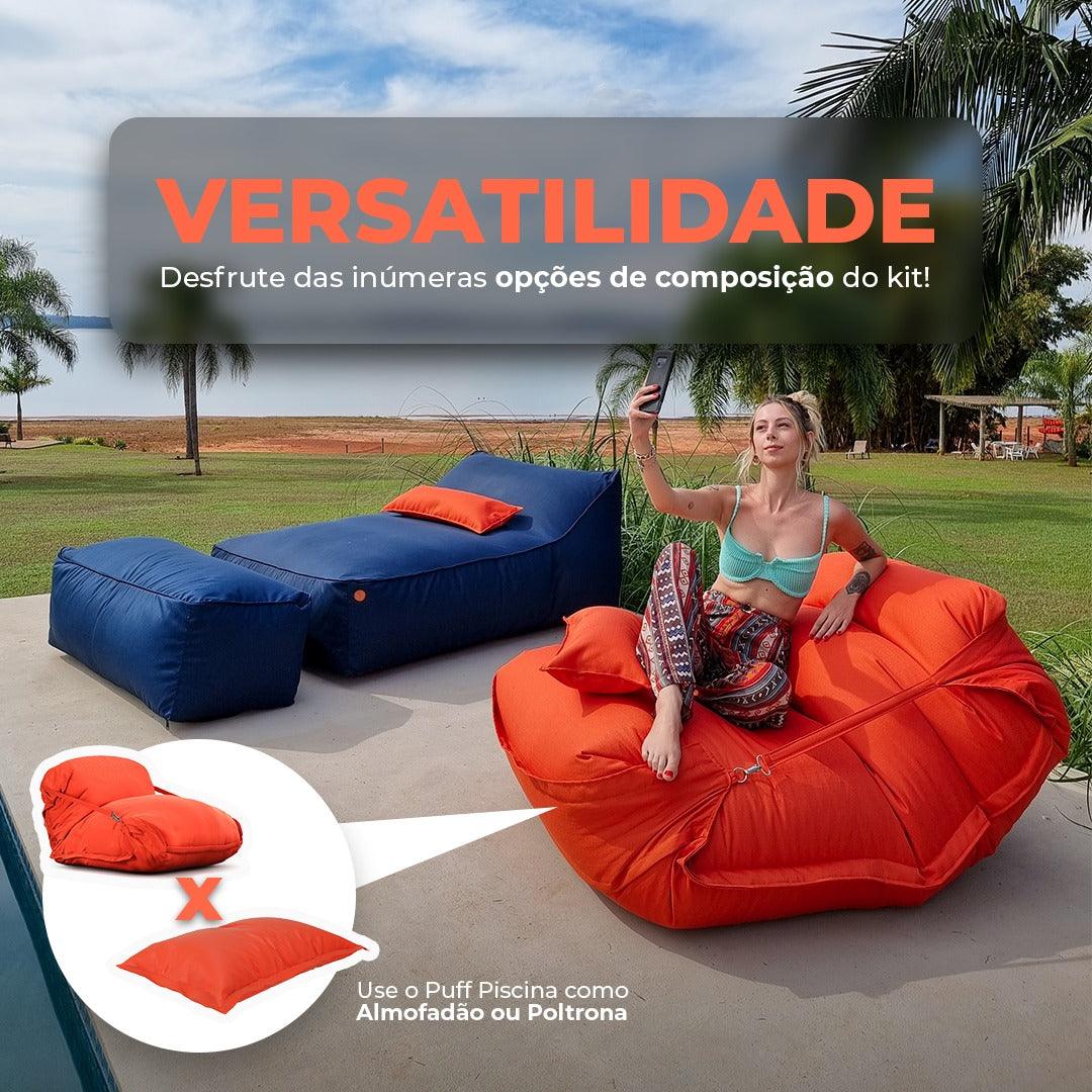 Puff de Jardim - Kit Piscina Eco Flame Garden - Eco Flame Garden