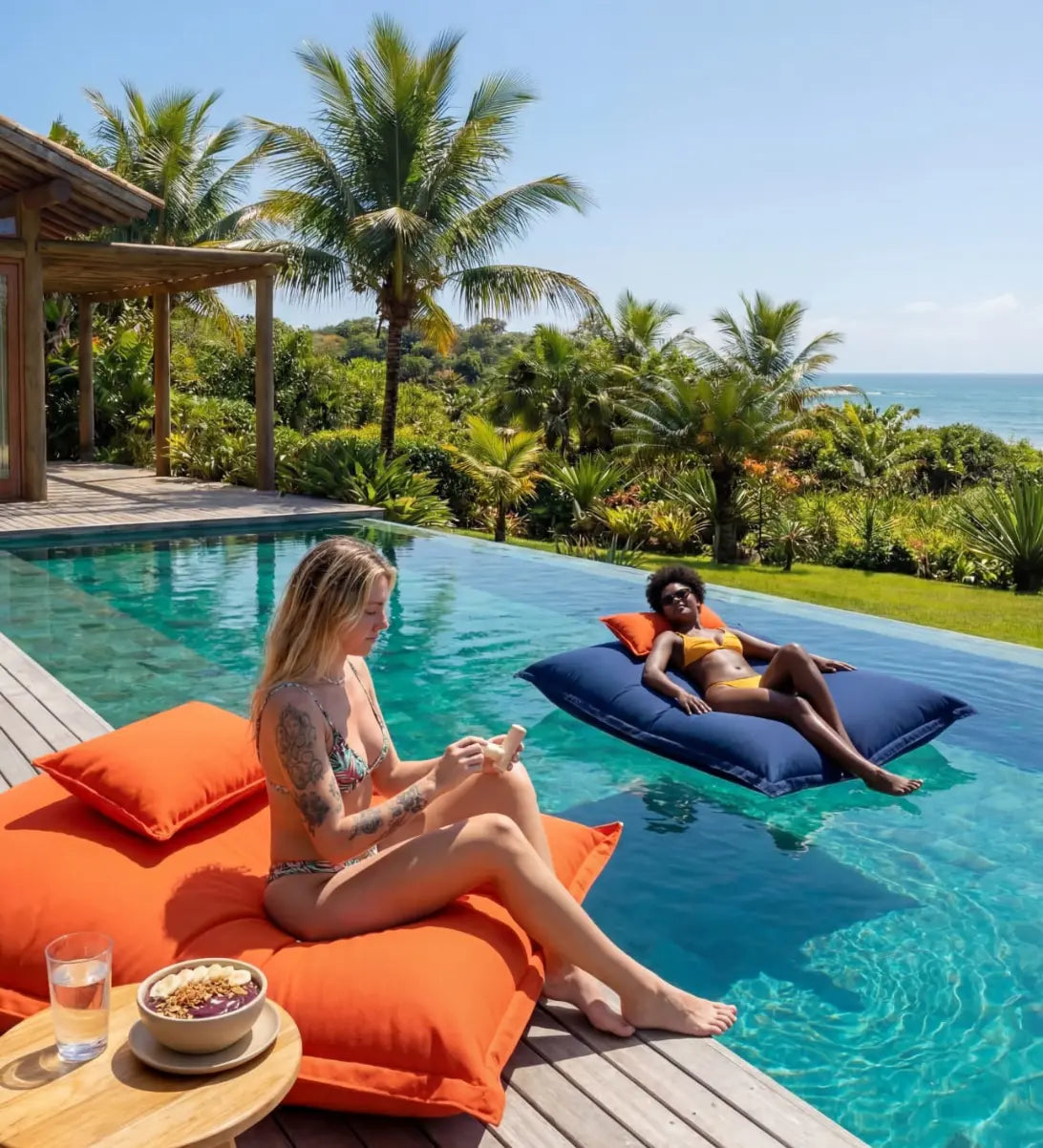 Kit 2 Puffs de Piscina