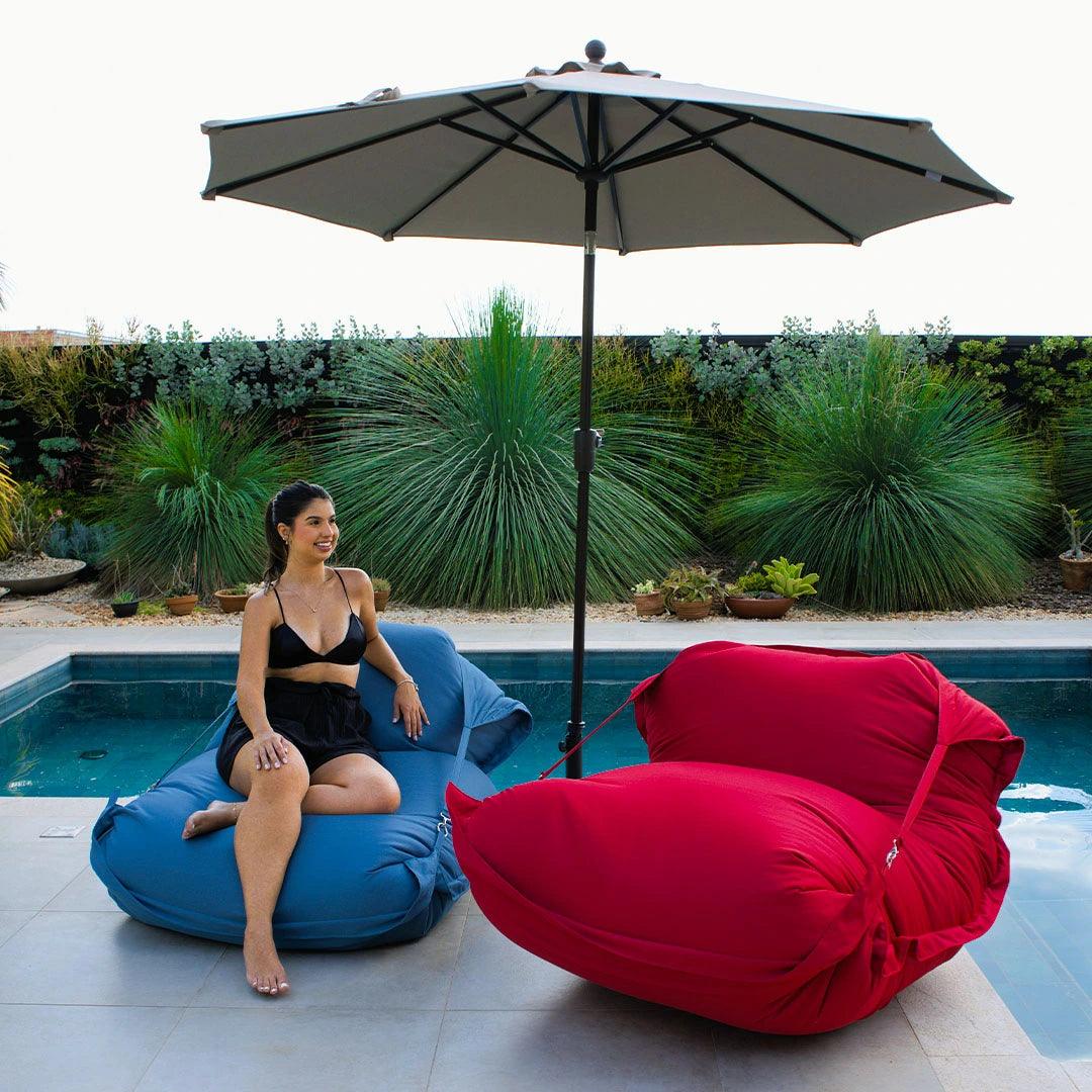 2 Puffs de Piscina + GANHE Ombrelone 2,75M - Eco Flame Garden