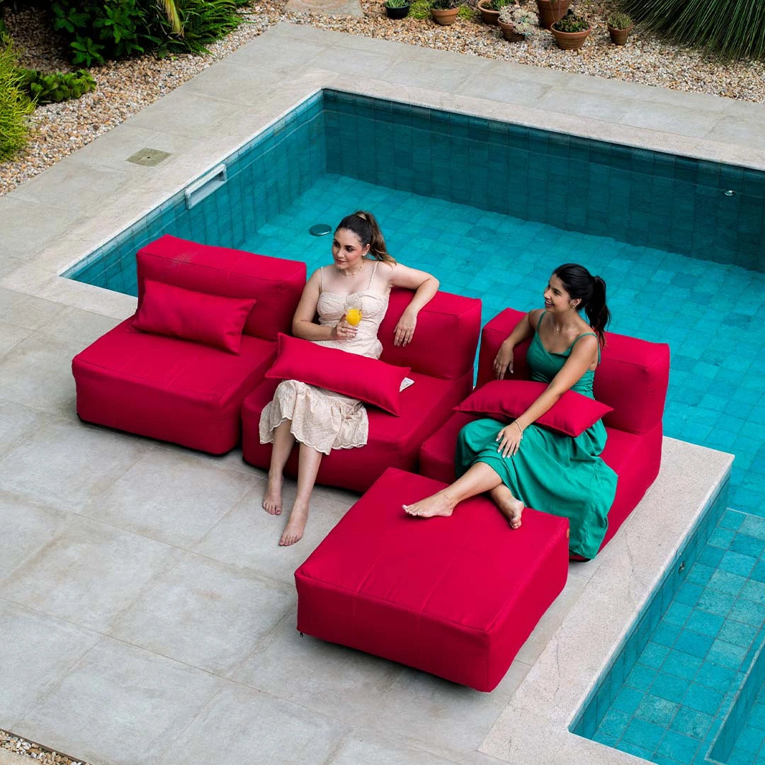Lounge 4 Puffs Modulares