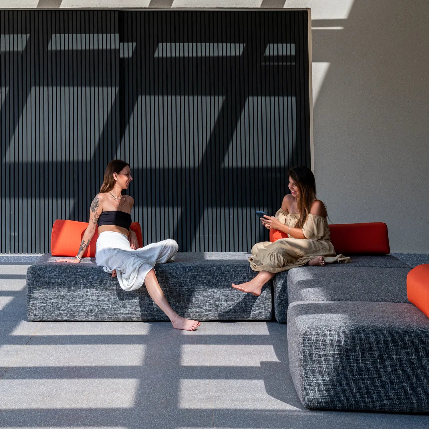 Encosto em L para Sofá Modular