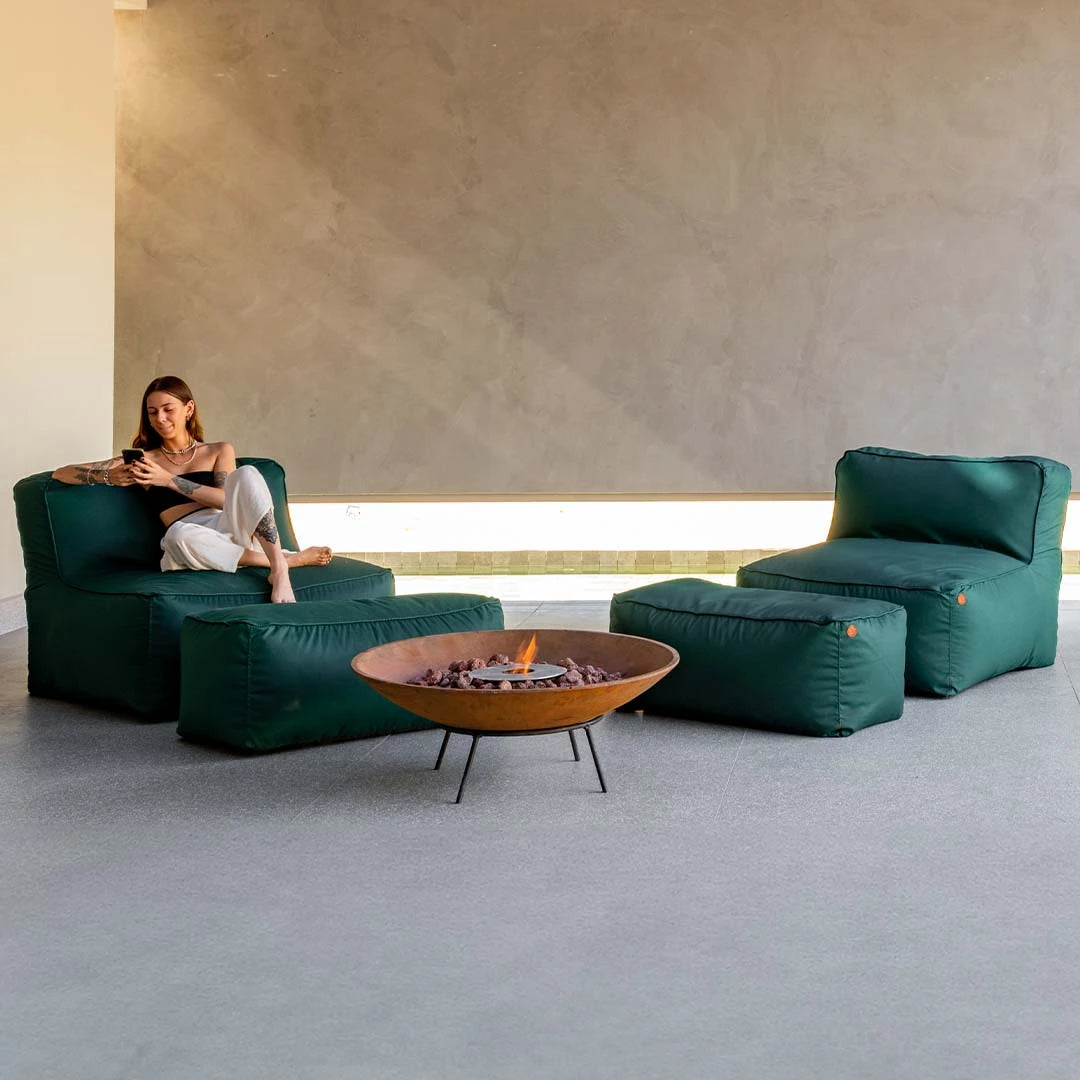 Lareira Externa Ecológica, Tacho Corten 80cm