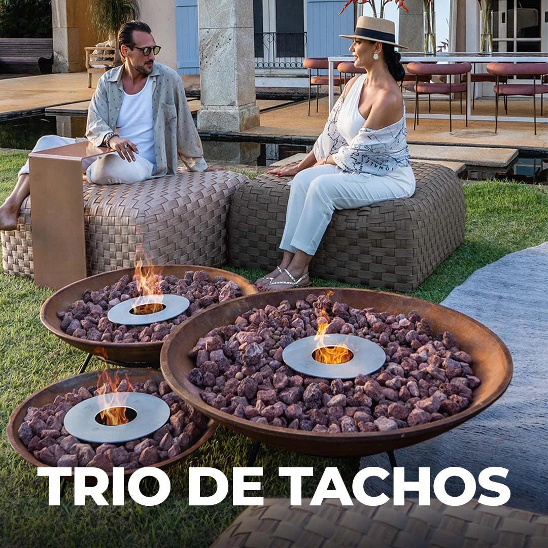 Trio de Tachos - Eco Flame Garden