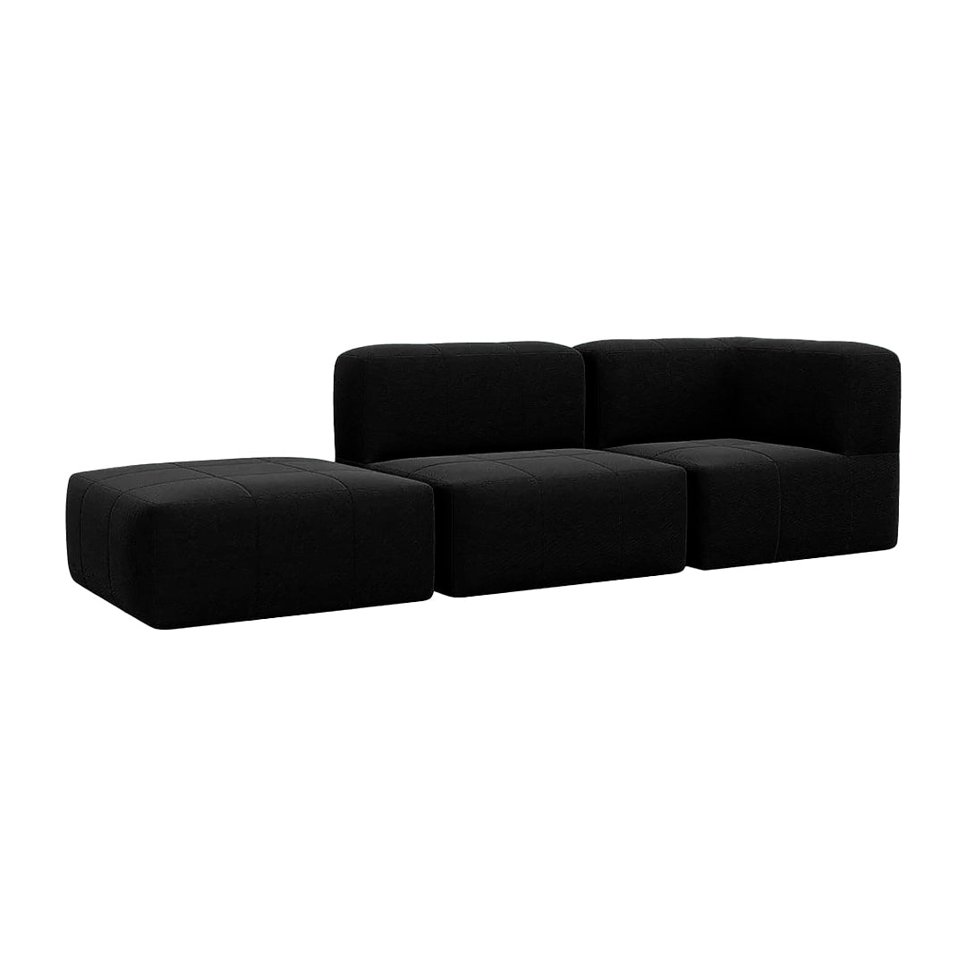 Lounge 3 Puffs Modulares com Canto e Apoio