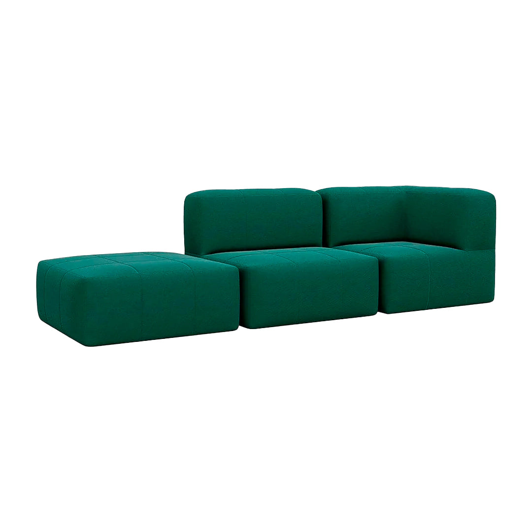 Lounge 3 Puffs Modulares com Canto e Apoio