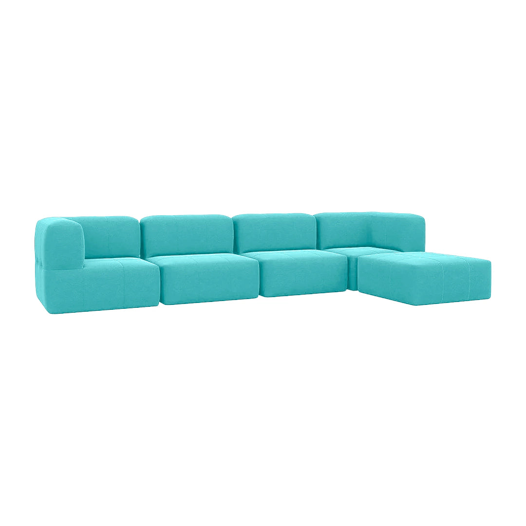 Lounge 5 Puffs Modulares
