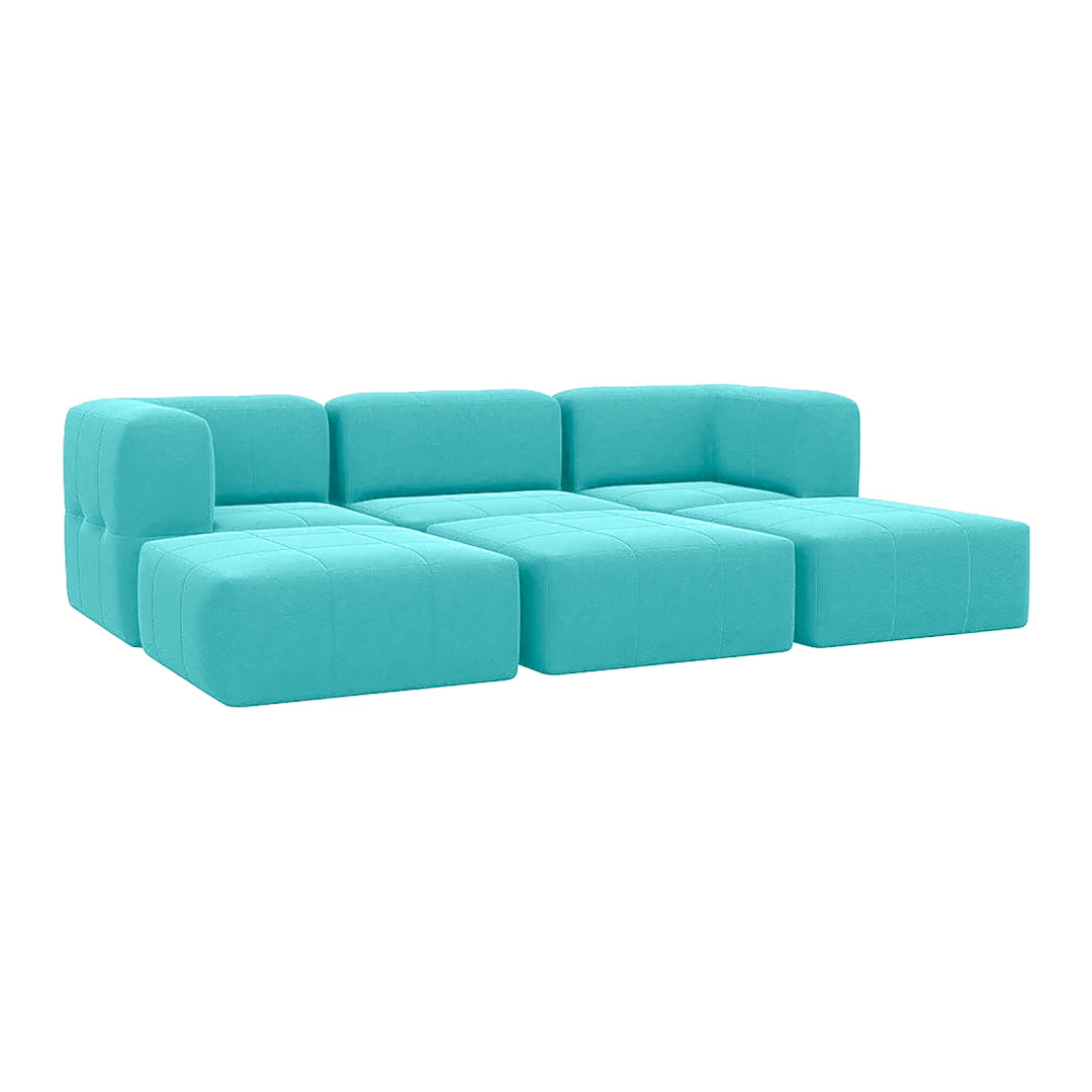 Lounge de 6 Puffs Modulares