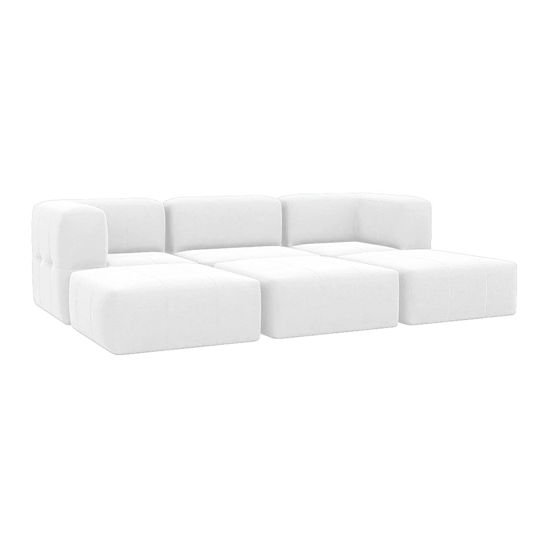 Lounge de 6 Puffs Modulares