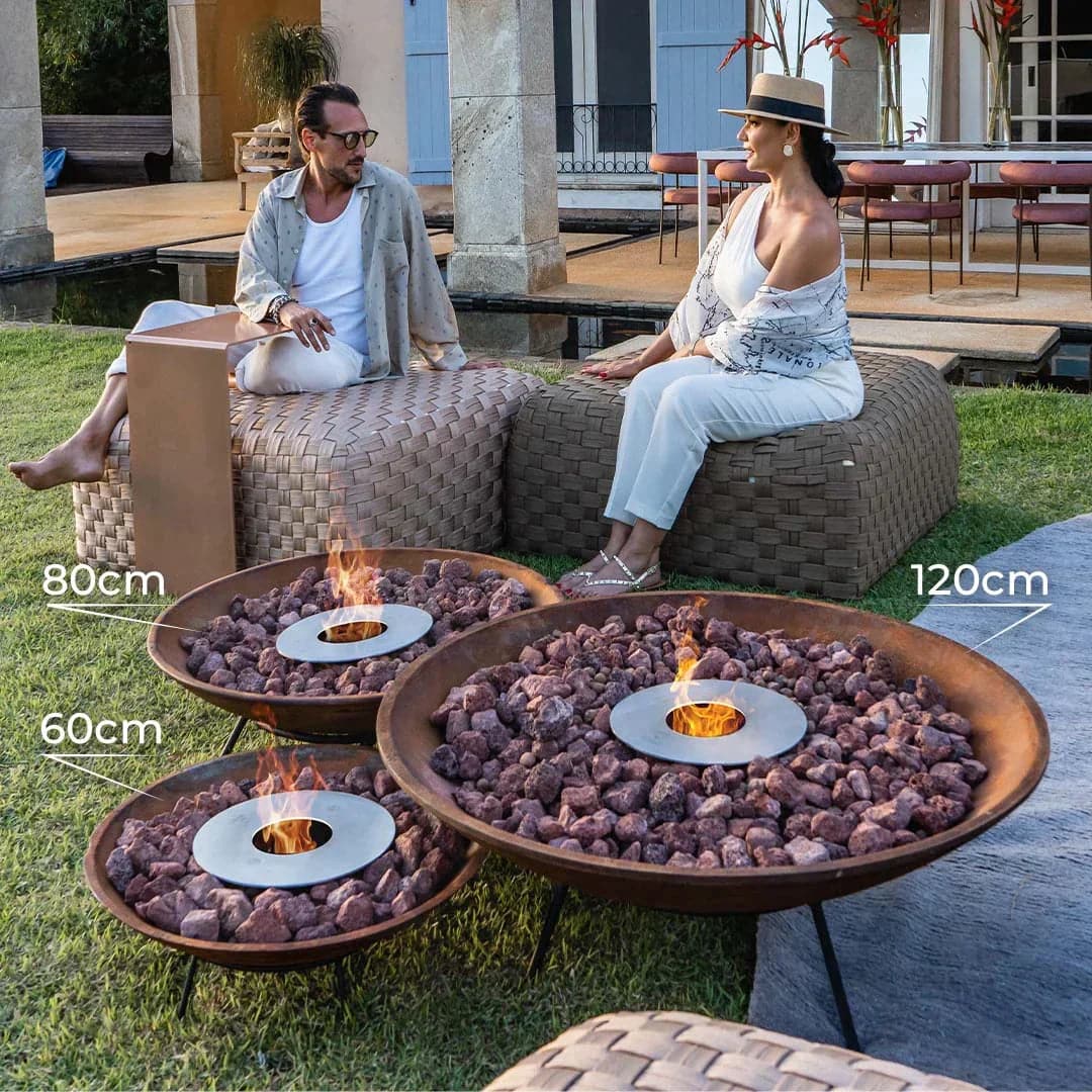 Lareira Externa - Tacho Corten - Eco Flame Garden